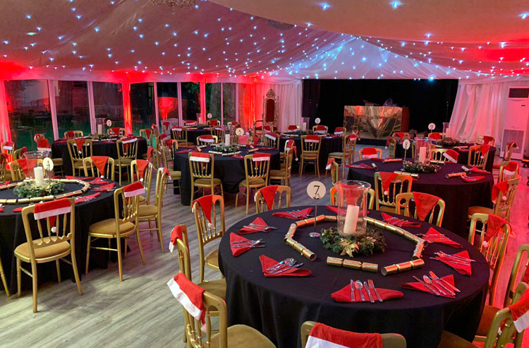 Christmas Party Venue in Essex - Chigwell - London - The Chigwell Marquees