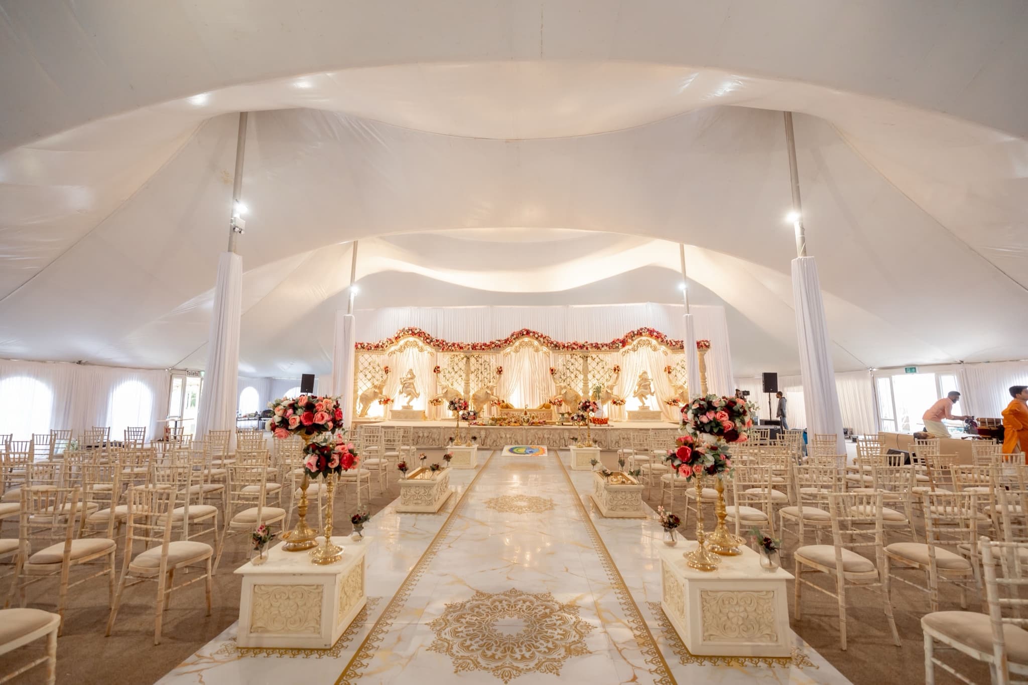 The Mega Marquee set for an Asian wedding