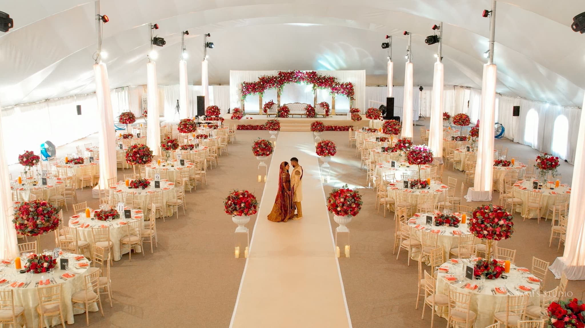 The Mega Marquee set for an Asian wedding