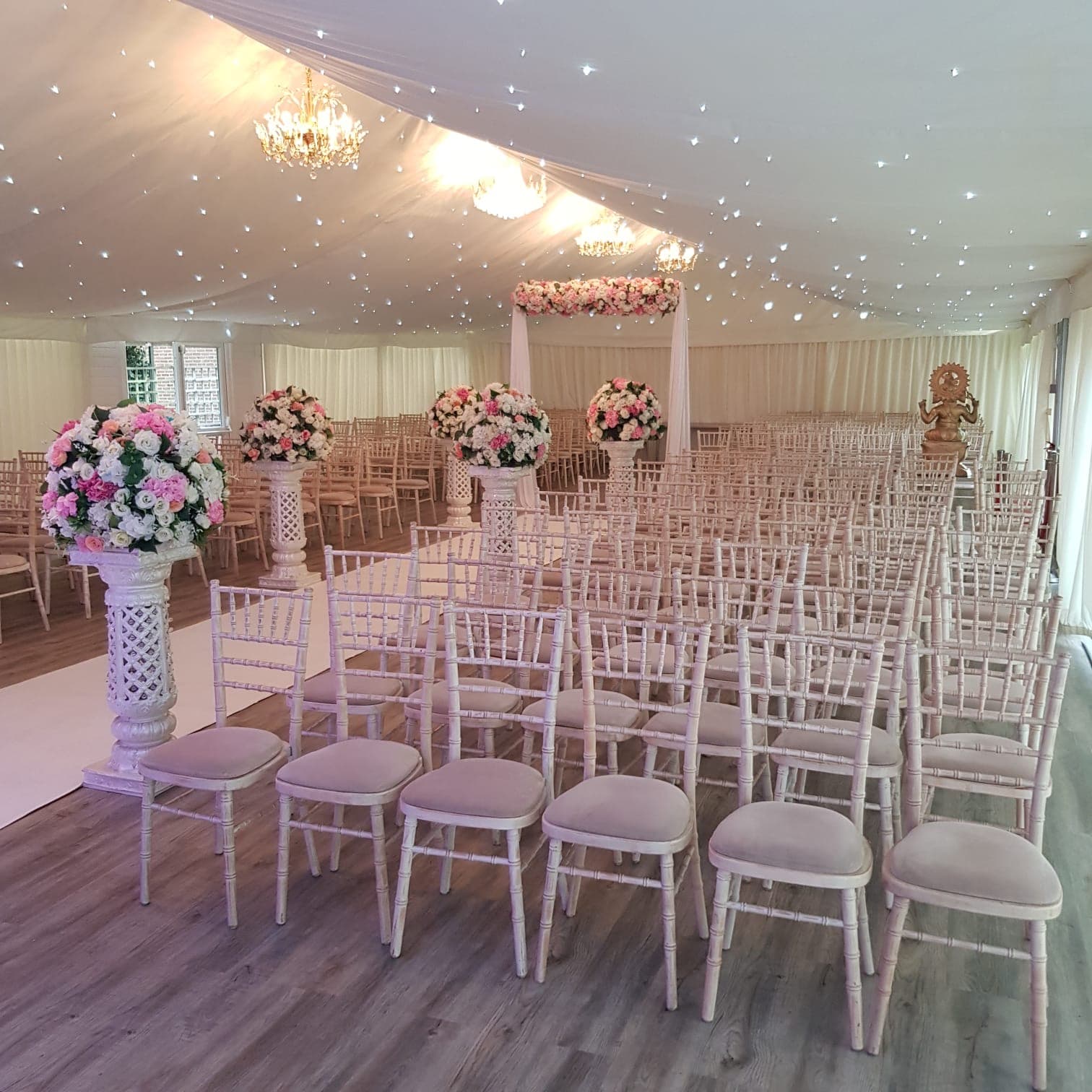 The Mini Marquee set for a civil ceremony