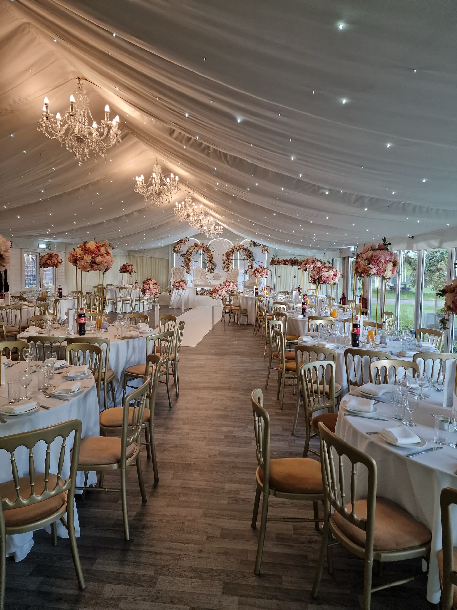 The Mini Marquee dressed for a wedding