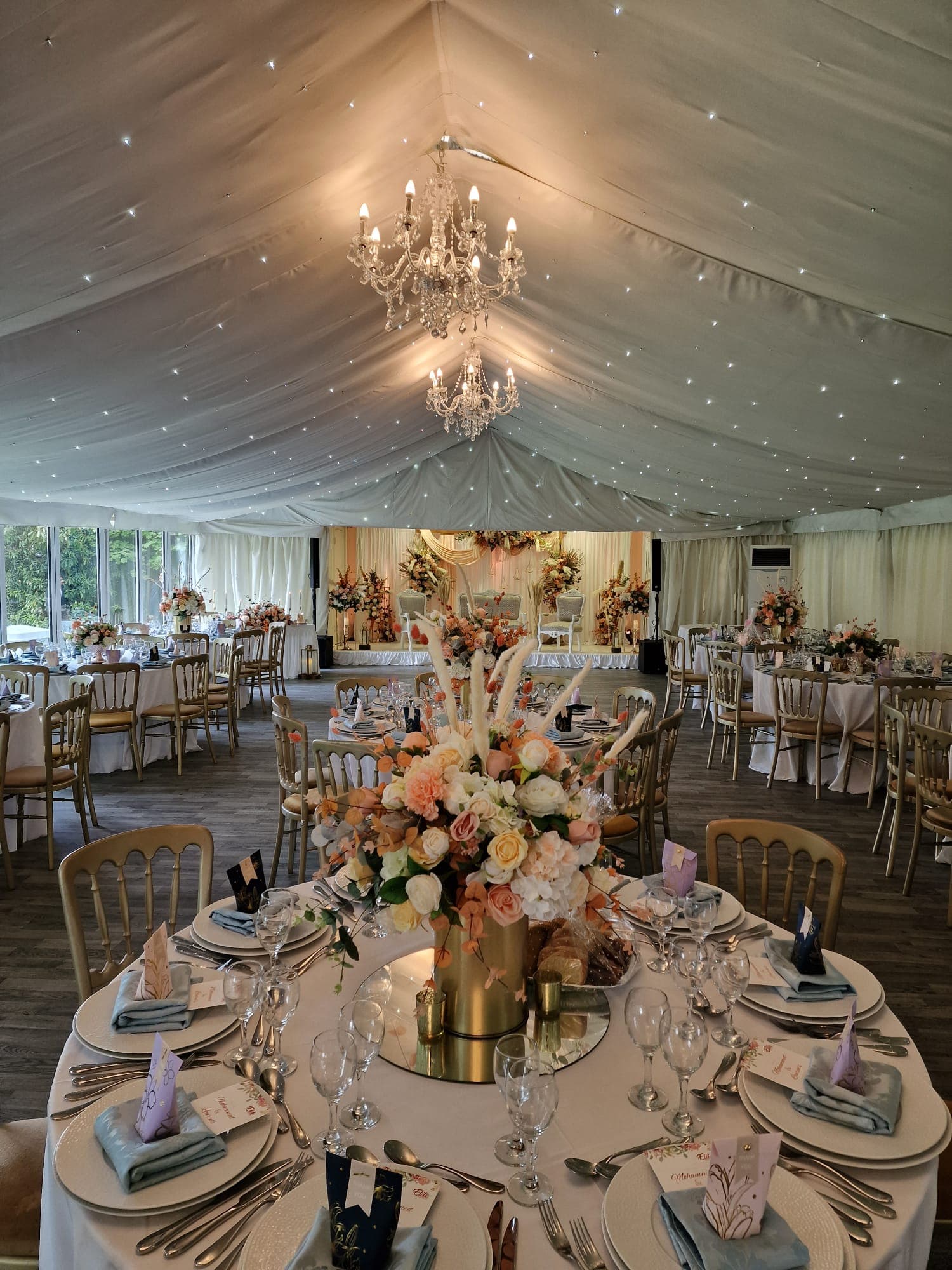 The Mini Marquee, an intimate, elegant setting dressed for a celebration