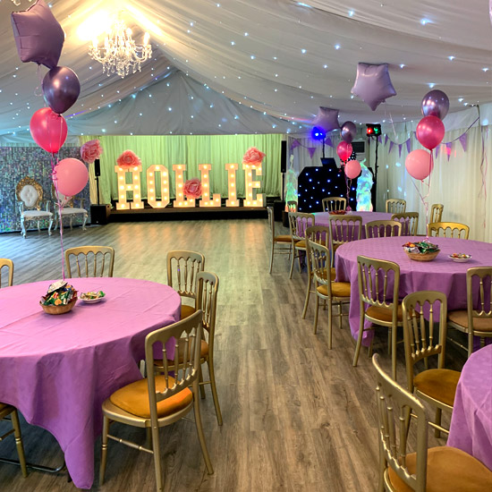 Birthday Party Venue - Party Marquee - Essex - The Chigwell Marquees